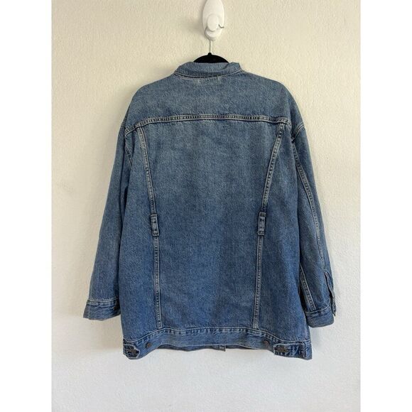 Levi's Premium Men’s Original Dark Blue Denim Trucker Jean Jacket Size Small - Picture 2 of 10